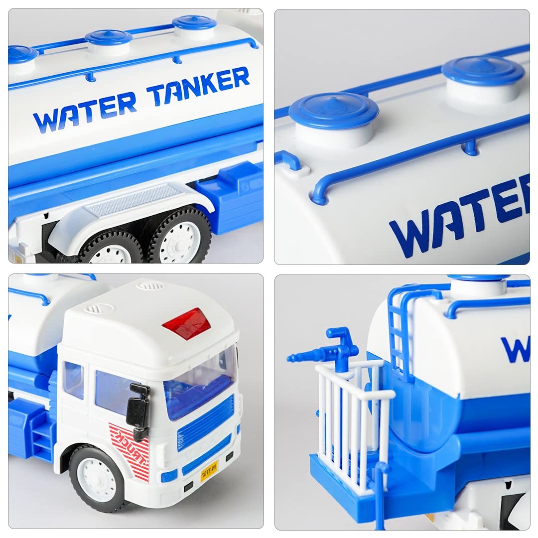 KIDS 6X6 WHEELER WATER TANKER TRUCK TOY FRICTION POWERED UNBREAKABLE TRUCK BEST GIFTS TOYS FOR KIDS