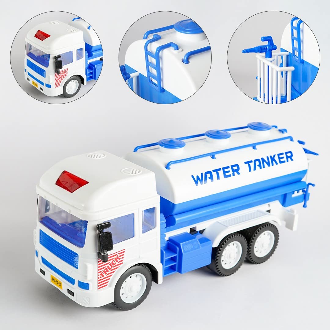 KIDS 6X6 WHEELER WATER TANKER TRUCK TOY FRICTION POWERED UNBREAKABLE TRUCK BEST GIFTS TOYS FOR KIDS