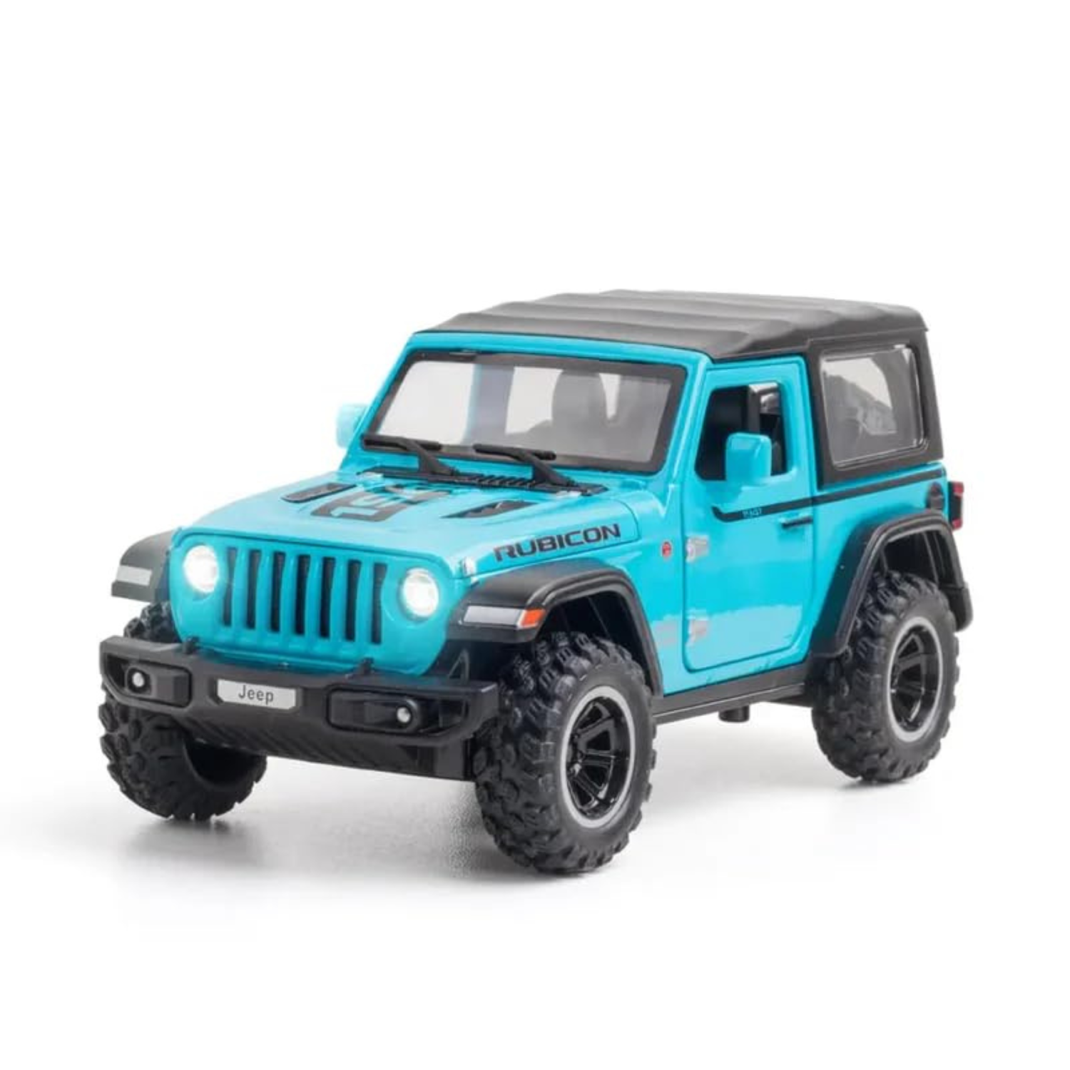 JEEP WRANGLER RUBICON 1941 DIECAST METAL PULLBACK TOY CAR - SCALE 1:24 (15.5 X 7.5 X 7 CM)