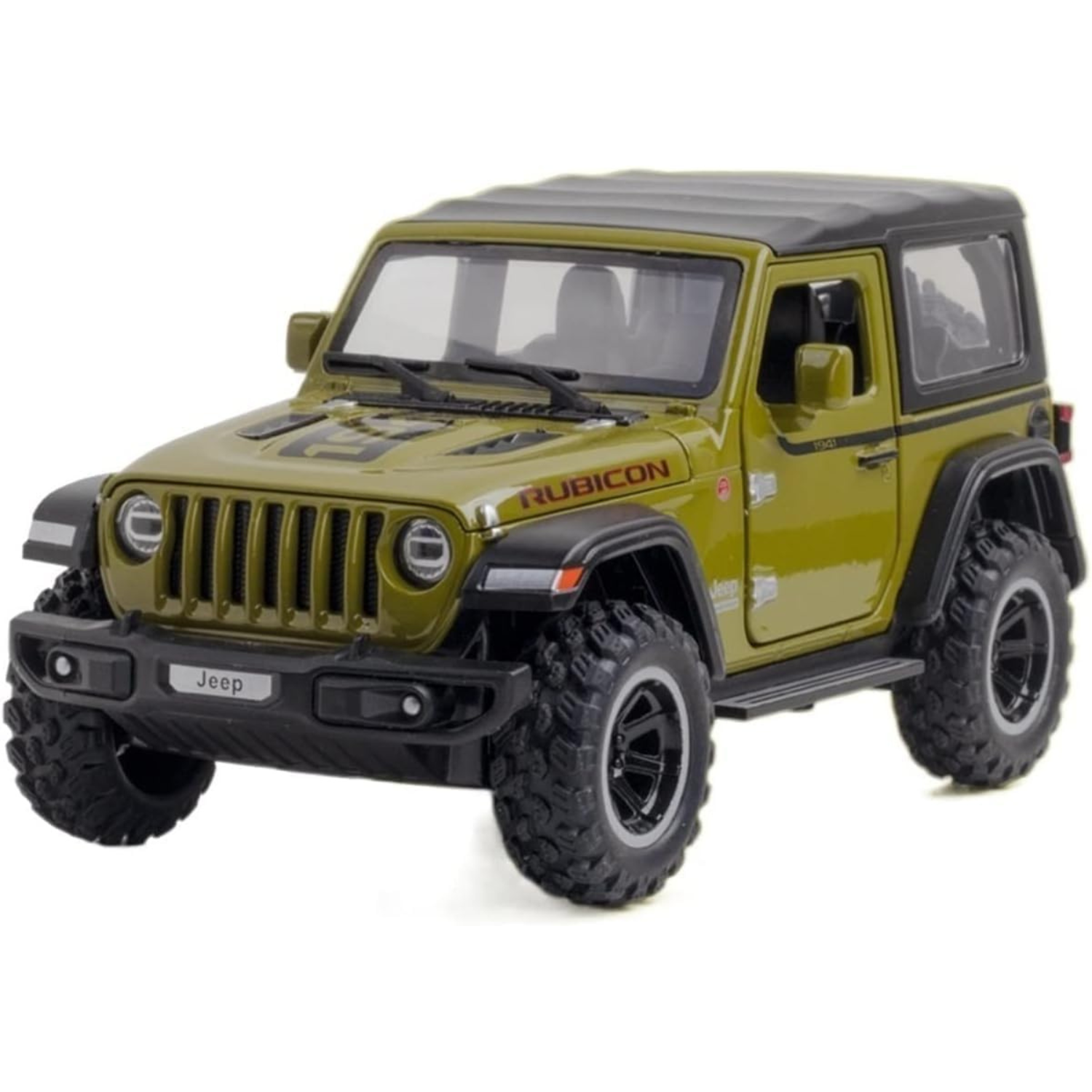 JEEP WRANGLER RUBICON 1941 DIECAST METAL PULLBACK TOY CAR - SCALE 1:24 (15.5 X 7.5 X 7 CM)
